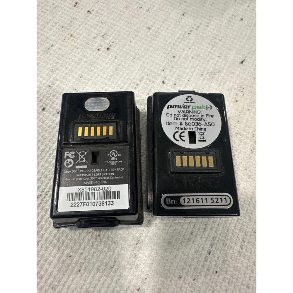 Microsoft Xbox 360 Rechargeable Battery Pack Wireless Controller 2 Pack untested
